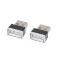2pcs Pink Usb Led Light Atmosphere Ambient Lamp Car Interior Accessories 