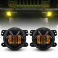 Lx-light 60w Amber 4 Inch Led Fog Lights Front Bumper Replacements Lamps For 2007-2018 Wrangler Jk Unlimited