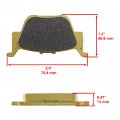 Caltric Rear Brake Disc Rotor With Pads Bolts Compatible Wtih Honda Trx450er Electric Start 2006-2014