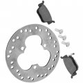 Caltric Rear Brake Disc Rotor With Pads Bolts Compatible Wtih Honda Trx450er Electric Start 2006-2014