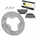 Caltric Rear Brake Disc Rotor With Pads Bolts Compatible Wtih Honda Trx450er Electric Start 2006-2014