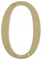 Distinctions By Hillman 843150 4-inch Flush-mount Polished Brass House Number 0 