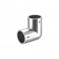 Uxcell Rail Elbow Fitting 90 Degree 2-way Zinc Alloy Pipe Connector Brushed For 25mm 1 Od Handrail Railing 2 Pcs