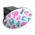 Cute Baby Things Pattern Oval Tow Trailer Hitch Cover Plug Insert