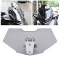 Motorcycle Acrylic Heightened Adjustable Wind Deflector Windscreen Extension For Motorbike Smoky Gray
