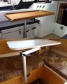 Qnbes Rv Removable Table Leg With 360 Degree Rotation And Height Adjustable Detachable Aluminum Alloy Bracket For Caravan 