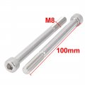Uxcell M8x100mm 304 Stainless Steel 28mm Half Thread Hex Socket Head Cap Screw Bolt 5pcs