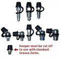 25 Pack Brake Bleeder Screw Caps Grease Zerk Fitting Cap Rubber Dust Cover With Keeper
