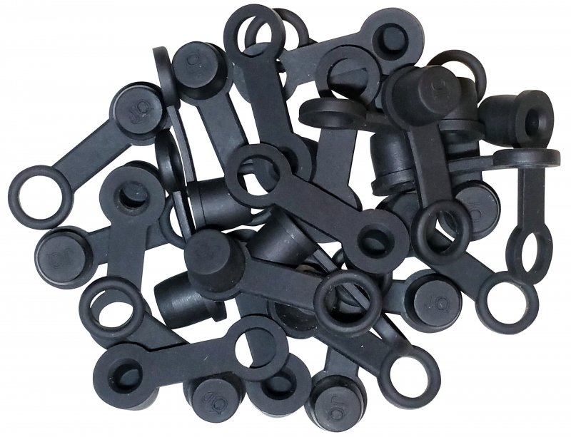 25 Pack Brake Bleeder Screw Caps Grease Zerk Fitting Cap Rubber Dust Cover With Keeper