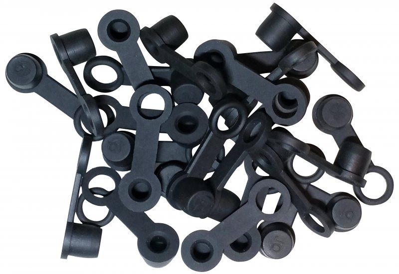25 Pack Brake Bleeder Screw Caps Grease Zerk Fitting Cap Rubber Dust Cover With Keeper
