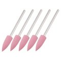 5 Pcs Silicone Rubber Grinding Buffing Wheels 180 Grits 6mm Dia Pointed Polishing Head For Electric Rotary Tool 