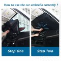 Oarencol Skull Red Eyes Windshield Sun Shade Car Foldable Umbrella Sunshade Blocks Uv Rays Heat Keep Vehicle Cool 58 X 29 7