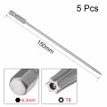 Uxcell 5 Pcs T8 Magnetic Torx Screwdriver Bits 1 4 Inch Hex Shank 9-inch Length S2 Security Tamper Proof Screw Driver Kit Tools
