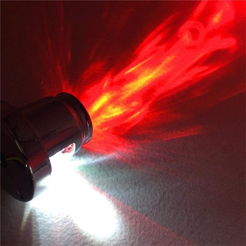 Chrome Led Tail Brake Light Integrated For Bobber Chopper Cruiser Street Bike And Atv Waterproof Rear Assembly With Red