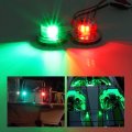 Partsam 2pcs Marine Boat Light Red Green Led Bow Navigations Deck Side Port Starboard Lights Sailing Signal Light Submersible