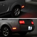 Vipmotoz Chrome Housing Red Full Led Rear Side Marker Light Parking Lamp For 2005-2009 Ford Mustang S197 Driver Passenger