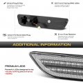 Vipmotoz Chrome Housing Red Full Led Rear Side Marker Light Parking Lamp For 2005-2009 Ford Mustang S197 Driver Passenger