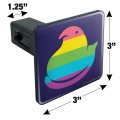 Rainbow Striped Peep Tow Trailer Hitch Cover Plug Insert