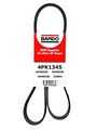 4pk1345 Serpentine Belt For Nissan Frontier 1999 To 2004 And Xterra 2000 4 Ribs 53 In Or 1345 Mm Black Rubber 