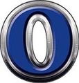 Reflective Blue Letter O 