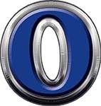 Reflective Blue Letter O