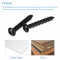 Uxcell Hex Socket Self Tapping Screws M3 X 20mm Carbon Steel Wood Screw 200pcs