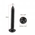 Uxcell Hex Socket Self Tapping Screws M3 X 20mm Carbon Steel Wood Screw 200pcs