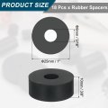 18pcs Thick Rubber Spacer 1 Inch Od X 5 16 Id 3 8 Thickness Round Bushings Anti Vibration Flat Washers For Home Industrial