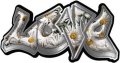 Weston Ink Reflective Graffiti Style Love Decal With Daisies