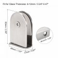 Uxcell Stainless Steel Glass Clamp 6pcs For 6-12mm Thickness 60x40mm 0 Degree Shower Bracket Bathroom Balustrade Staircase