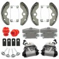 M Mati Front Brake Wheel Cylinders Shoes Adjusters Kit For Honda Fourtrax 300 2x4 Trx300 1988 1989 1990 1991 1992 45350-hc4-006