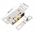 Uxcell Wardrobe Door Stainless Steel Double Ball Roller Catch Latch Silver Tone 5pcs