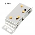 Uxcell Wardrobe Door Stainless Steel Double Ball Roller Catch Latch Silver Tone 5pcs