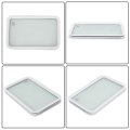 12inch W X 21inch H Rv Entry Entrance Door Window With White Frame- Obscure Tempered Glass Dot Certified 
