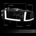 Auto Dynasty 4pcs Dual Led Drl Headlights Assembly And Signal Lamps Compatible With Dodge Ram 1500 2500 3500 Non-sport Model