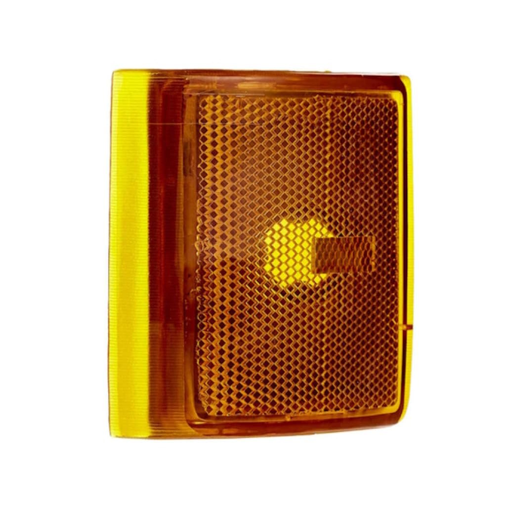 Side Marker Light For Gmc C2500 K2500 1994 To 2000 Front Driver Lower Amber Lens Plastic Replacement