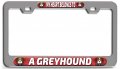 My Heart Belongs To A Greyhound Dogs Pets Ch 3d Metal License Plate Frame Auto Suv Truck Tag Holder B83 