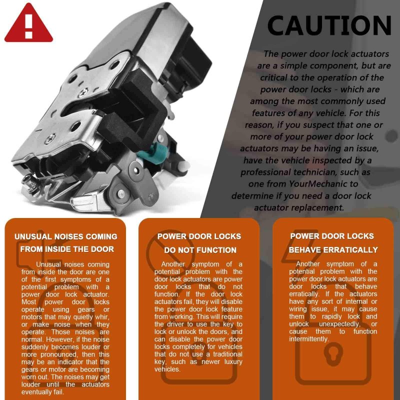 Front Driver Side Power Door Lock Actuator Motor Replacement For 2003-2008 Dodge Ram 1500 2003-2010 2500 3500 2008-2010 4500