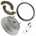 Caltric Front Brake Drum With Shoes Compatible Kawasaki Mule 3010 Kaf620 Kaf950 2001 2002 2003-2008