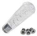 Ajp Distributors Universal 150mm Laser Cut Diamond Bubble Shift Knob Clear 