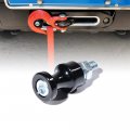Anzios Black Synthetic Winch Rope Hawse Fairlead Stainless Hook Stand Flip-up License Plate Holder Half-link 35000lbs Fit