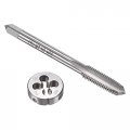 Uxcell M7 X 1mm Metric Tap And Die Set Machine Thread Screw With Rounding Kit For Nut Bolt Thread Repair