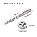 Uxcell M7 X 1mm Metric Tap And Die Set Machine Thread Screw With Rounding Kit For Nut Bolt Thread Repair