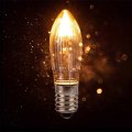 Pokeat 10pcs E10 3w Warm Light Glass Bulbs Tapered Candles Led Fors Candle Arch Replacement Screw Light Arches Festive Indoor