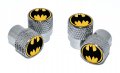 Elektroplate Dc Comic Valve Stem Caps Batman Chrome Knurling 