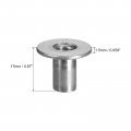 Uxcell M8 T-nuts 12pcs Carbon Steel Tee Nuts Round Base Weld 17mm Height Through Hole Flange Insert Female Thread Plate