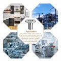 Uxcell M8 T-nuts 12pcs Carbon Steel Tee Nuts Round Base Weld 17mm Height Through Hole Flange Insert Female Thread Plate