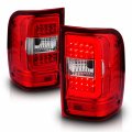Amerilite For 2001-2011 Ford Ranger C-type Led Tube Ruby Red Replacement Brake Tail Lights Passenger And Driver Side