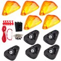 Ocpty Cab Marker Light 5pcs Amber Lens Top Roof Running Assembly W Bases 1 Set Wiring Pack Fit For 2014-2018d F- 350 450 Super