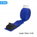 Uxcell Tie Down Straps 4pcs Adjustable Buckle Lashing 6 X 1 Cinch Strap For Luggage Packing Cargo Trucks Dark Blue